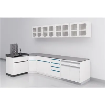 Acél-fa laboratóriumi munkaasztal